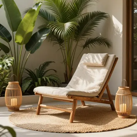 Peaceful meditation corner inspired by Balinese design.