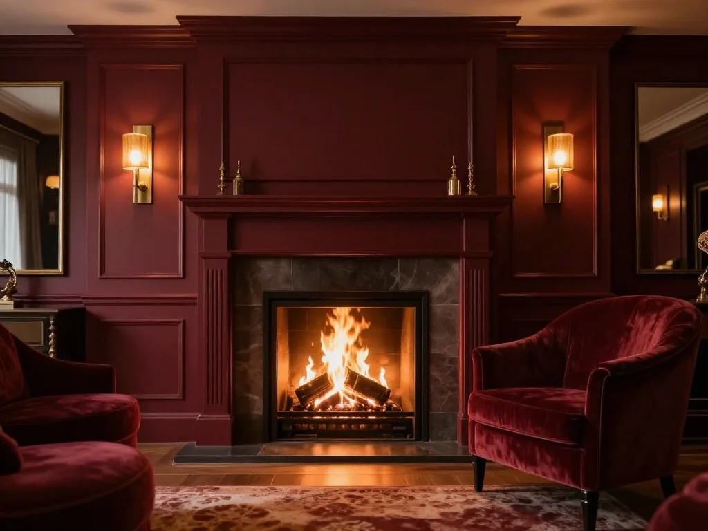 Mid Century Silhouettes Pair Beautifully With A Brick Fireplace