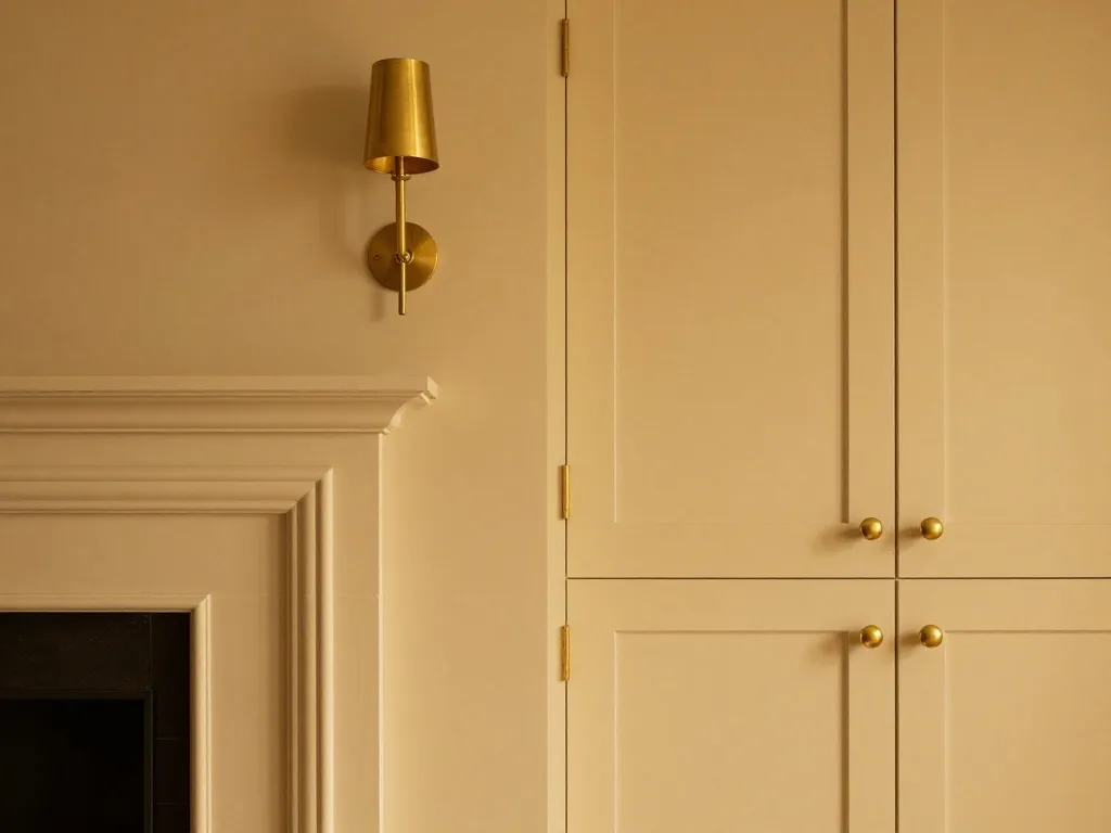 Sconces Flanking Art Instead of Mirrors Creates a Gallery Effect