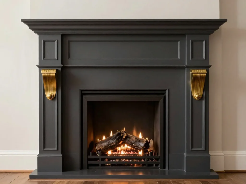Sconces Above a Floating Mantel Create a Weightless Modern Look