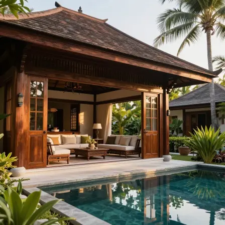 Luxury Balinese home with tropical indoor-outdoor design.