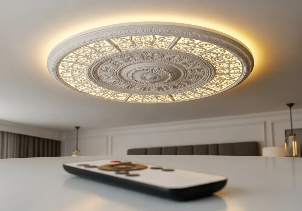 Remote-Controlled Ceiling Medallion Lights