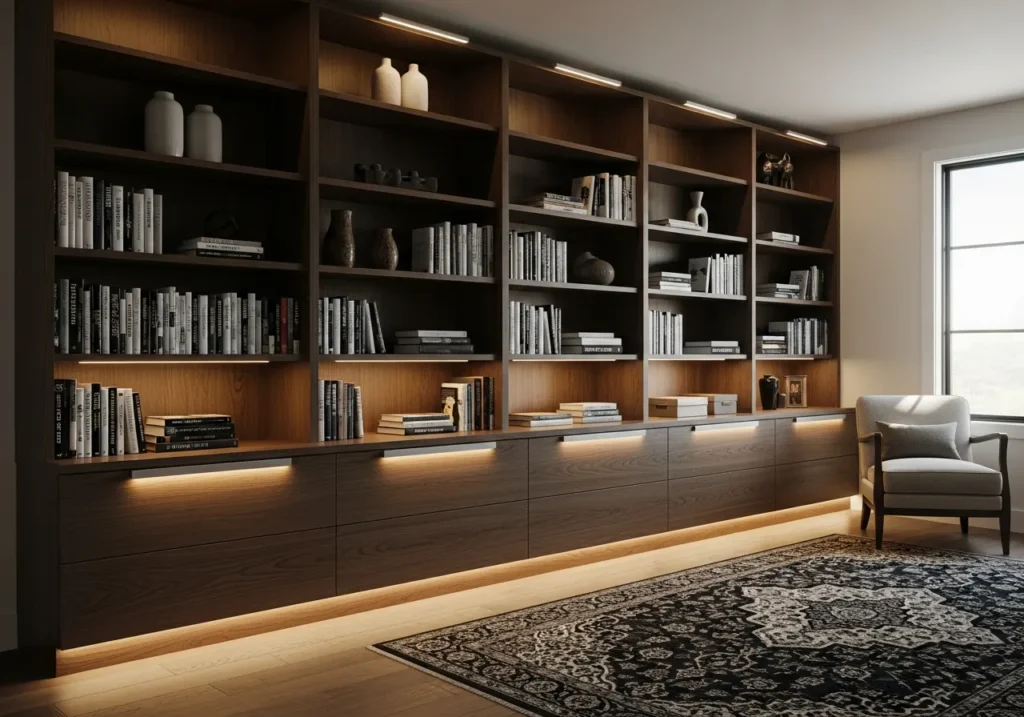 Under-Mounted Bookshelf Lighting