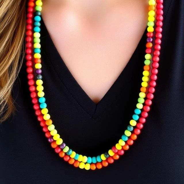 Colorful Seed Beads with Casual Tees