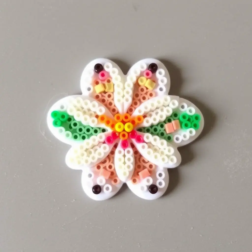 12+ Charming Perler Bead Flower Pattern Ideas