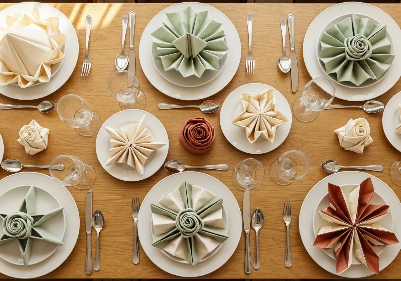 15+ Creative Paper Napkin Folding Ideas.481Z