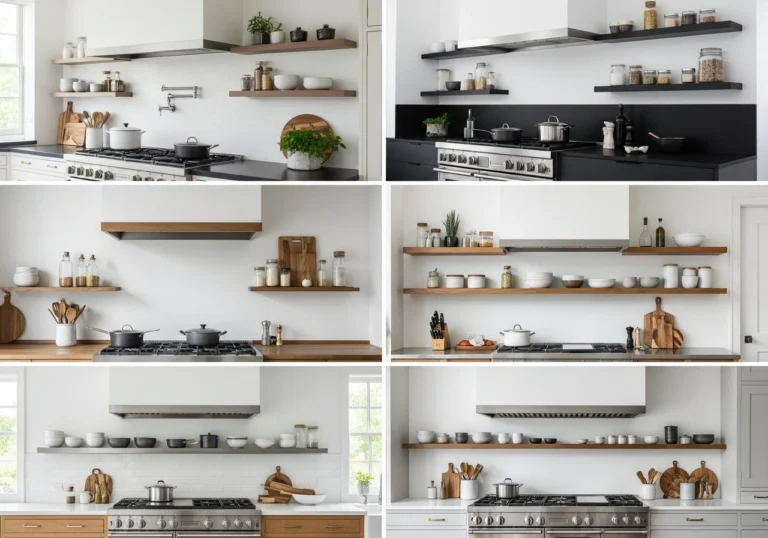 16+ Creative Floating Shelves Above Stove Ideas