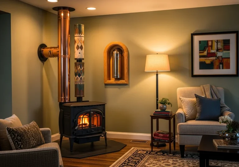 17+ Creative Stove Pipe Cover Ideas