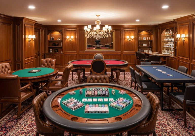 17+ Stylish Poker Table Design Ideas for Your Home