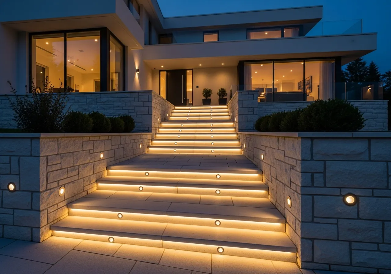 21+ Modern Ideas for Outdoor Step Lights