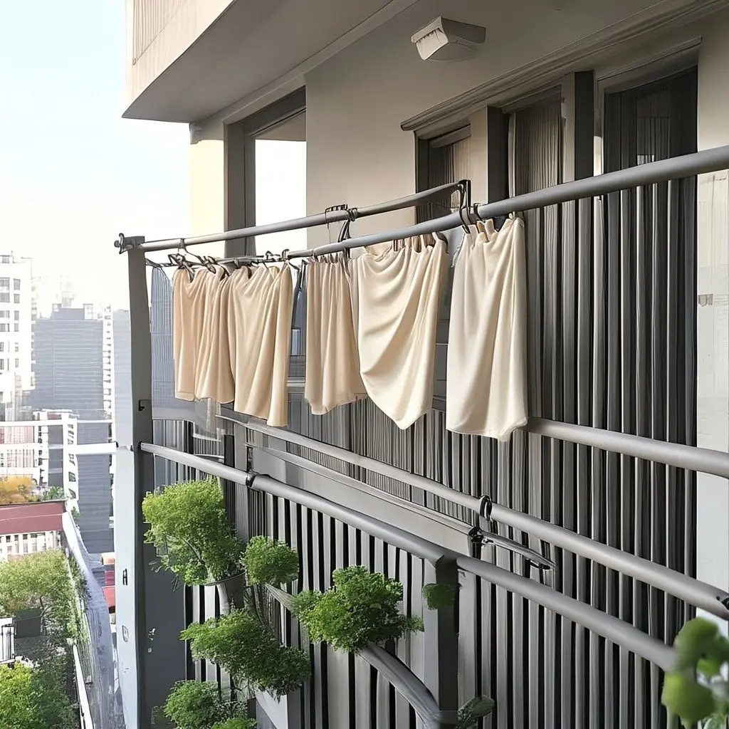 Balcony and Railing Clotheslines