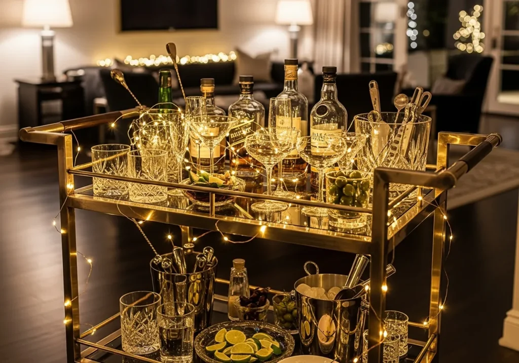 Bar Cart and Entertaining Area Accent