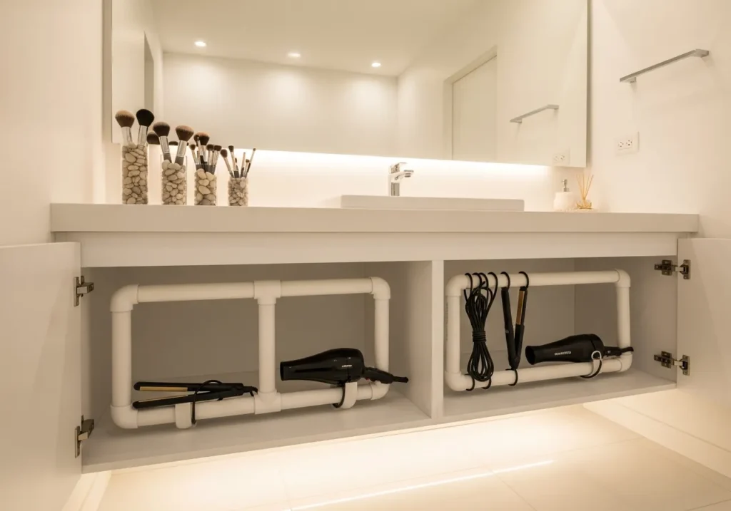 Bathroom Vanity and Hair Tool Organizers