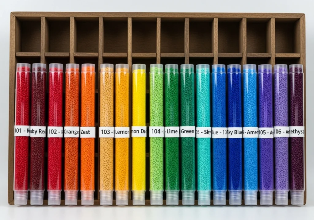 Bead Tube Storage with Display Options