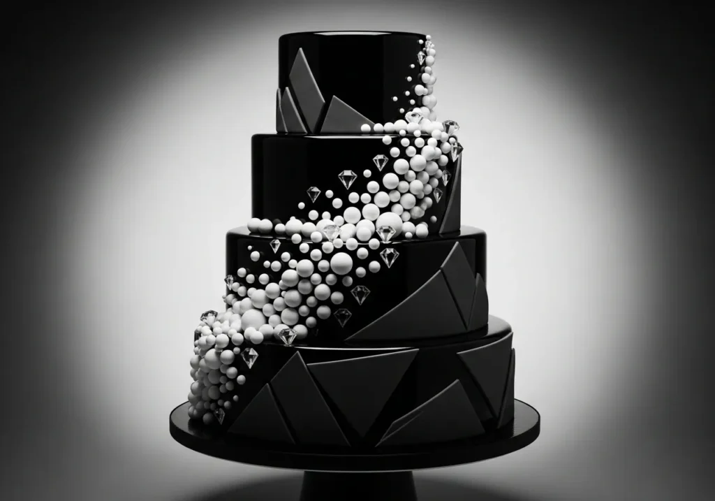 Black and White Glamour Cake