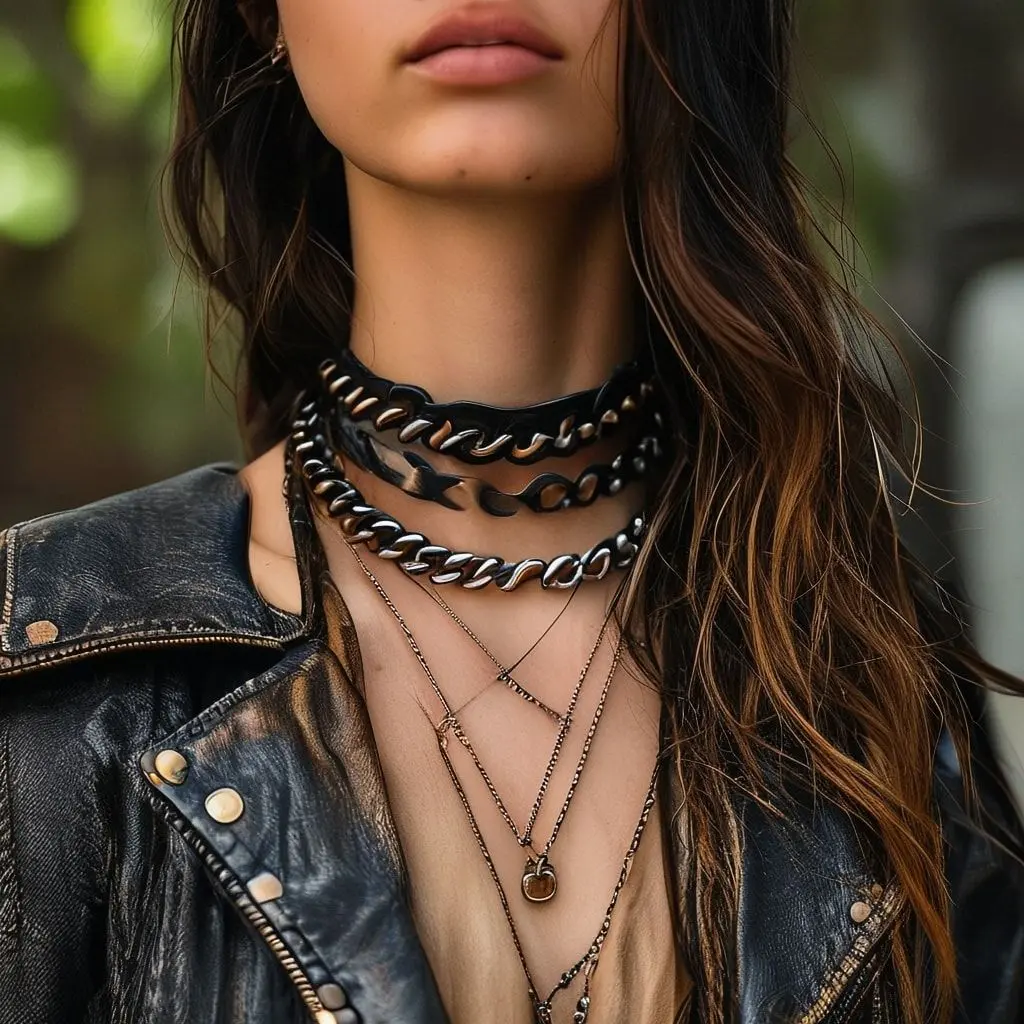 Bold Leather Choker