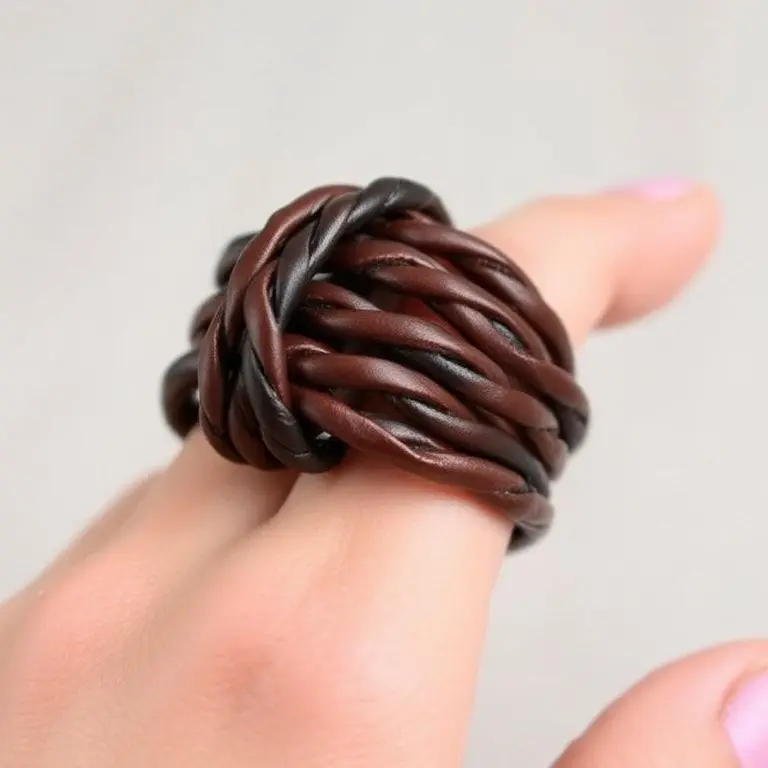Braided Leather Rings