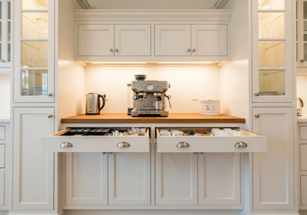 Built In Cabinet Coffee Stations