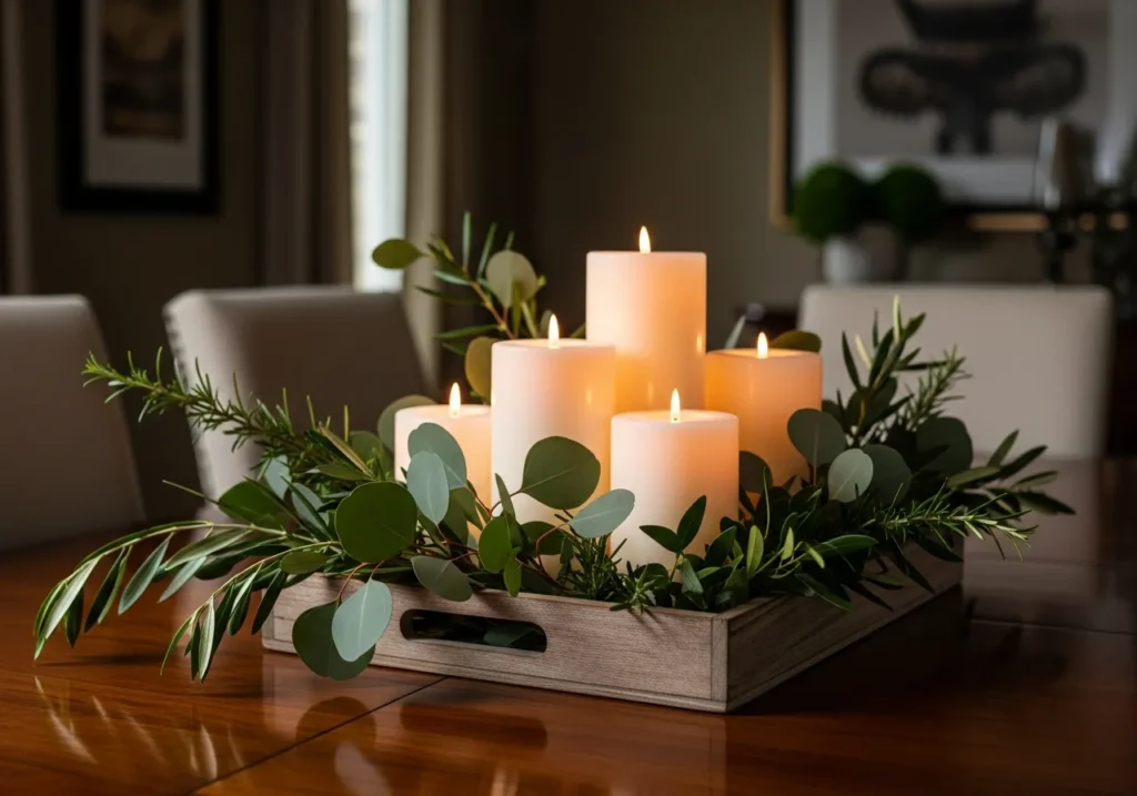 Candle and Greenery Combinations