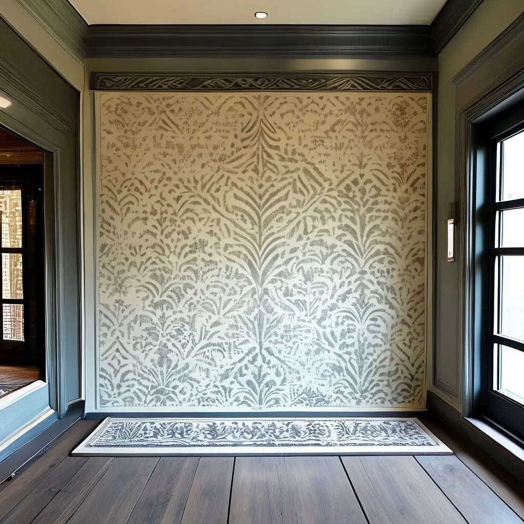 Concrete Floor Stencil Border Designs