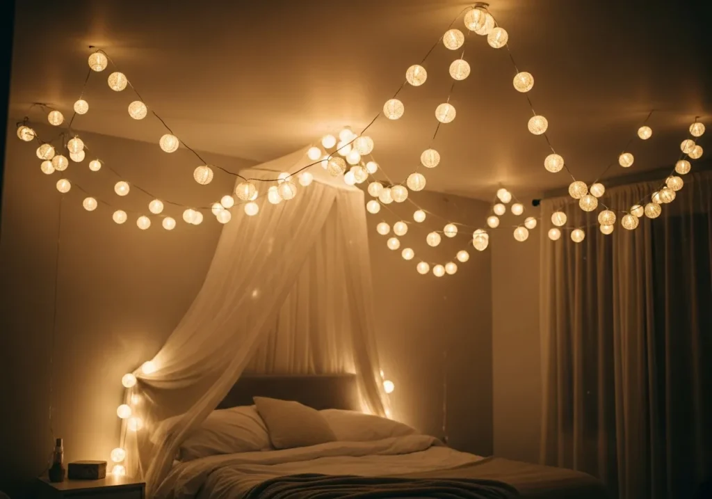Creating a Magical Bedroom Retreat with Overhead Canopy Lights