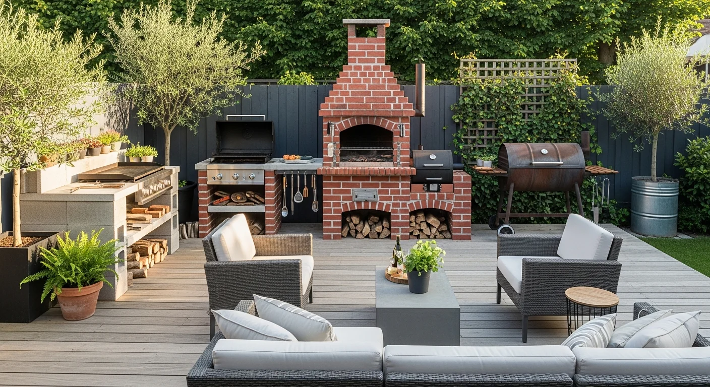 Creative DIY backyard grill ideas showcasing various custom-built outdoor cooking stations