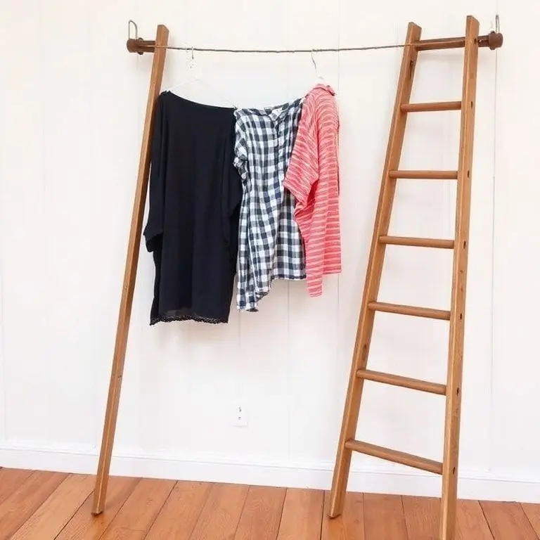DIY Ladder Clotheslines