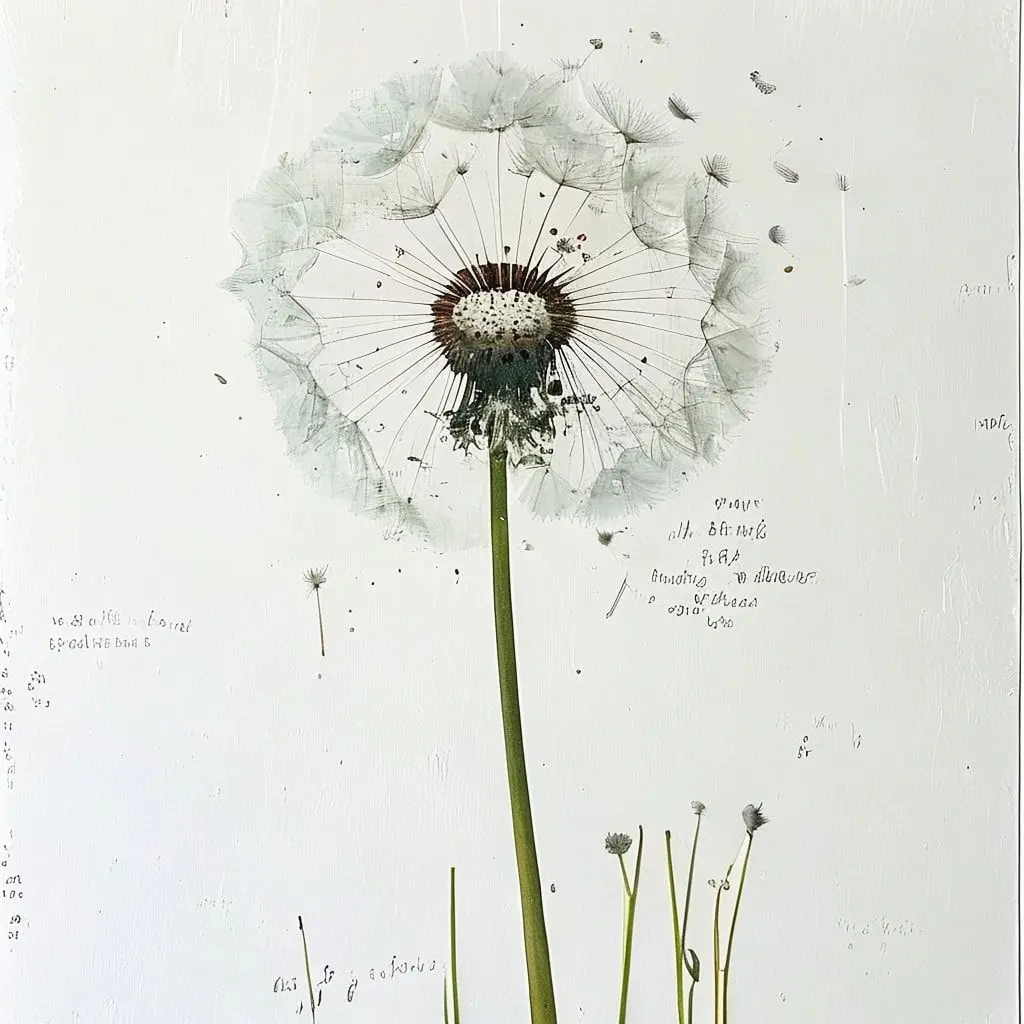 Dandelion Fingerprint Art