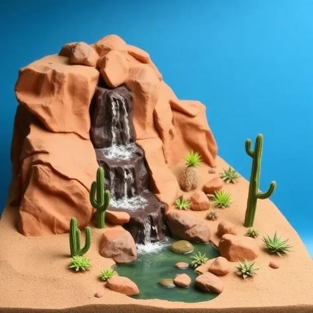 Desert Oasis Waterfall