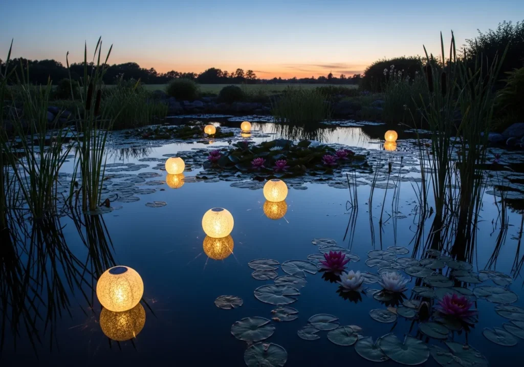 Design Water Feature Illumination with Floating Solar Lights