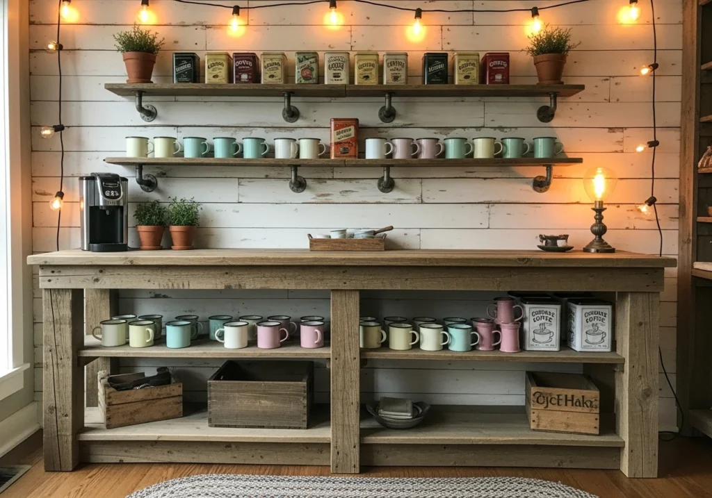 Farmhouse Rustic Coffee Bars