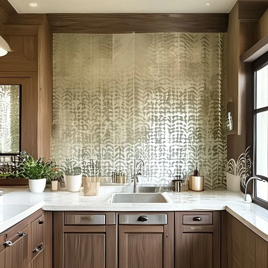 Faux Tin Tile Backsplashes
