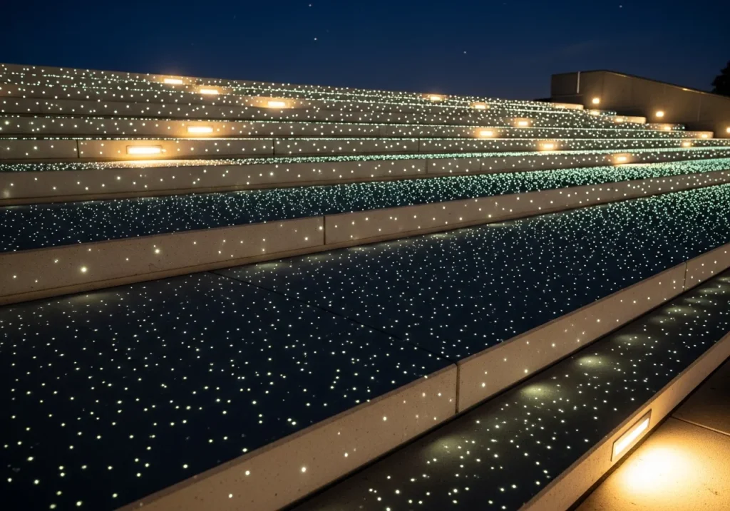 Fiber Optic Step Lighting for Unique Effects