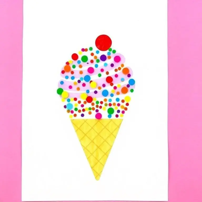 Fingerprint Cupcake or Ice Cream Art