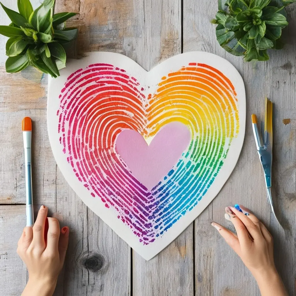 Fingerprint Heart Canvas