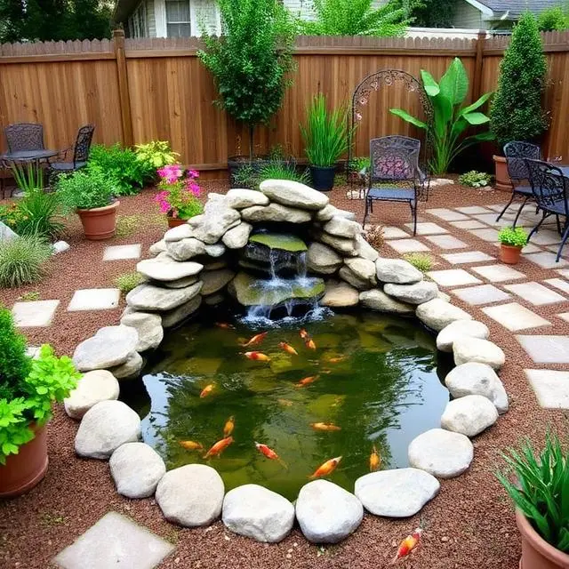 Garden Pond Waterfall