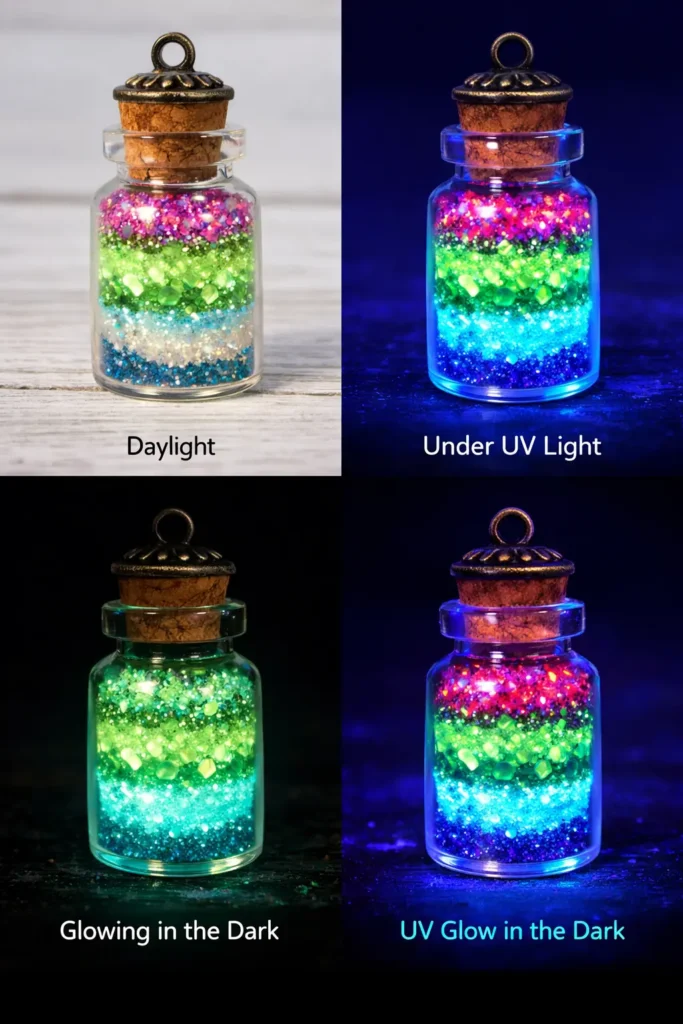 Glow in the Dark and UV Reactive Bottles