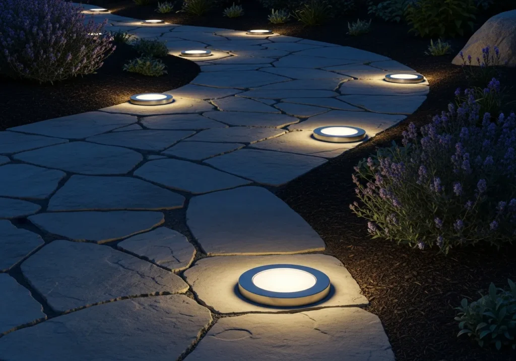 Ground Level Disk Lights