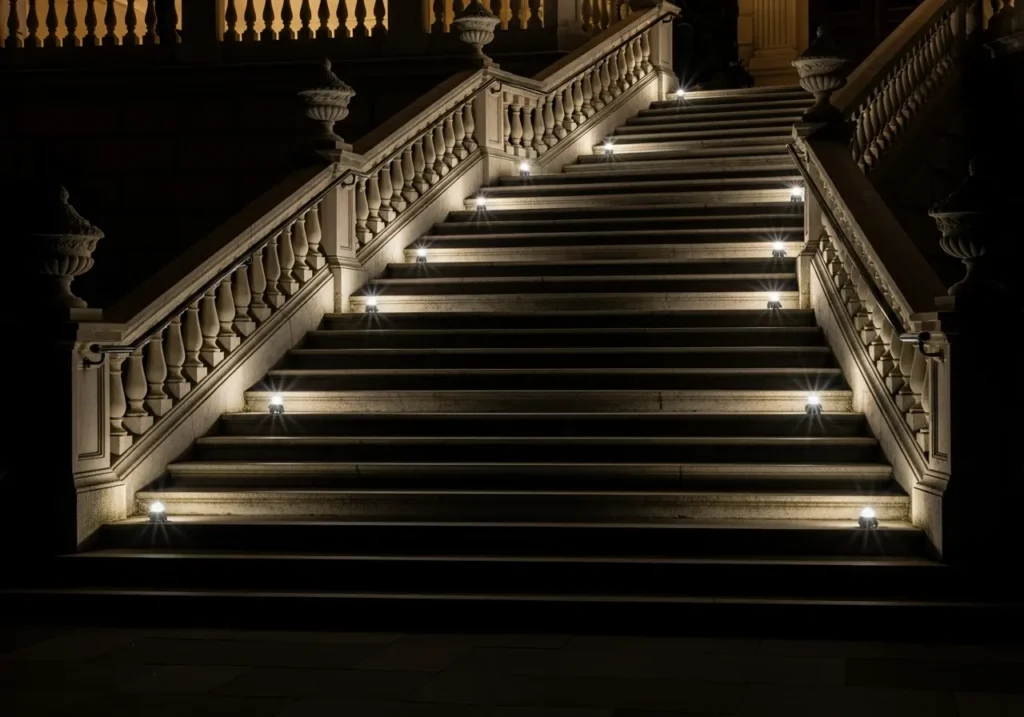 Ground Level Uplighting for Dramatic Effect