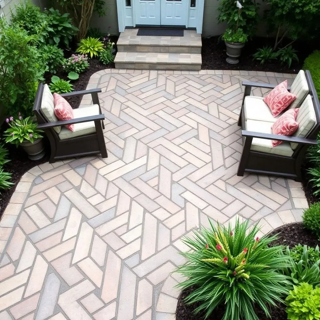 Herringbone Patio Design