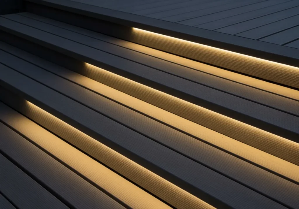 Integrated Deck Board Step Lighting