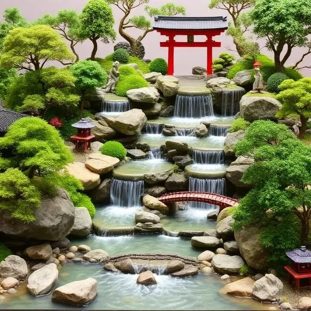 Japanese Garden Waterfall