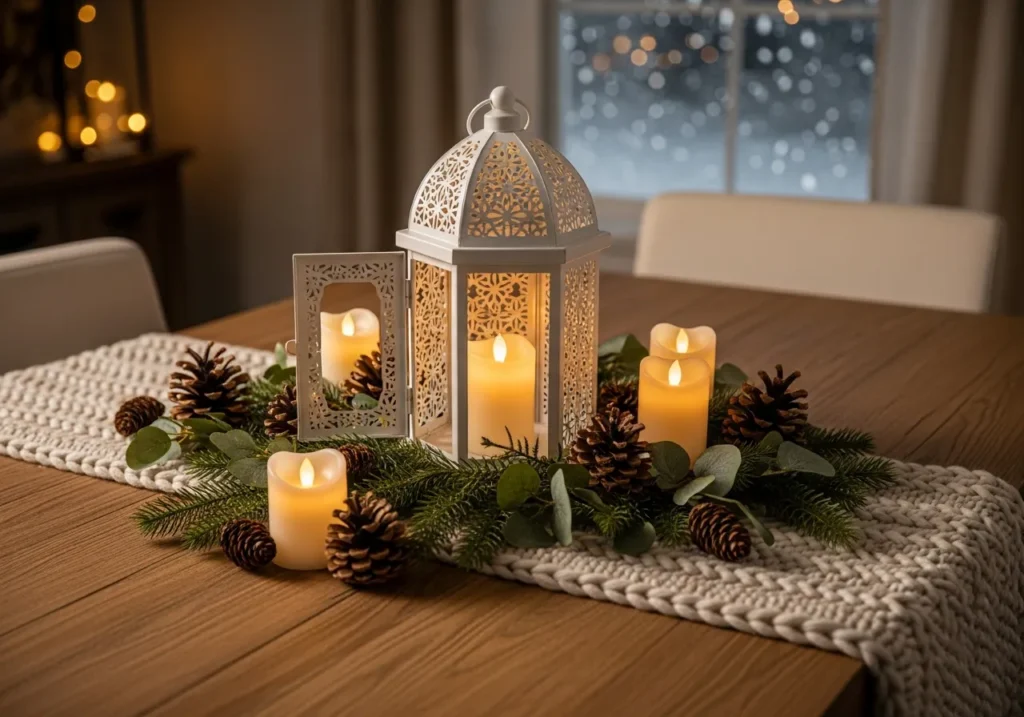 Lantern Displays with Seasonal Accents