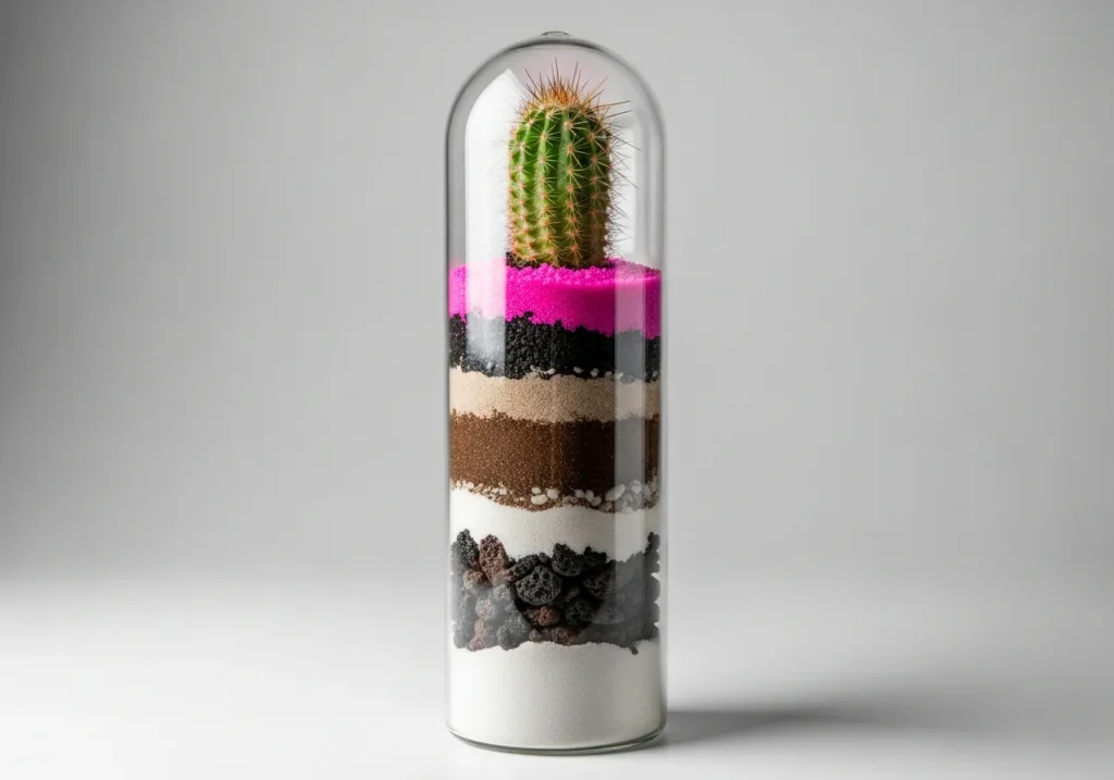 Layered Soil Terrarium Art