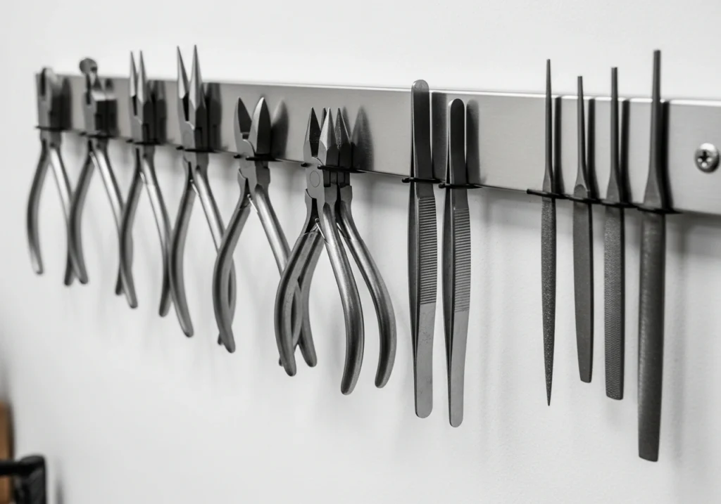 Magnetic Strips for Metal Tool Storage