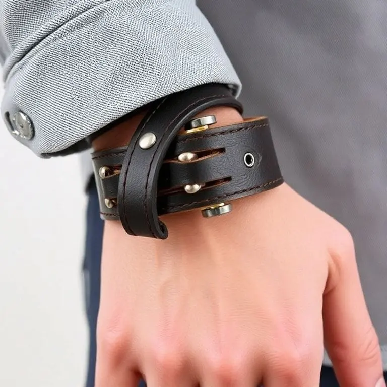 Masculine Leather Wristbands