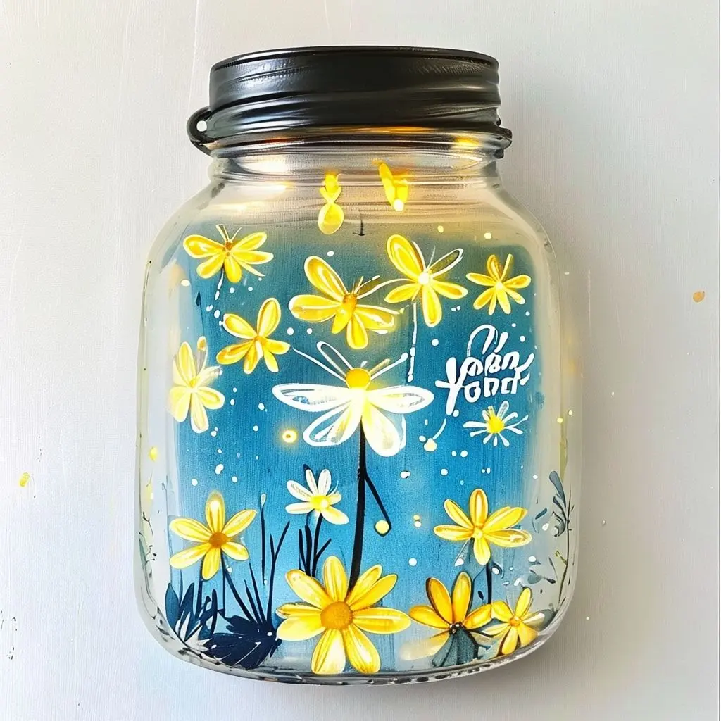 Mason Jar Firefly Art