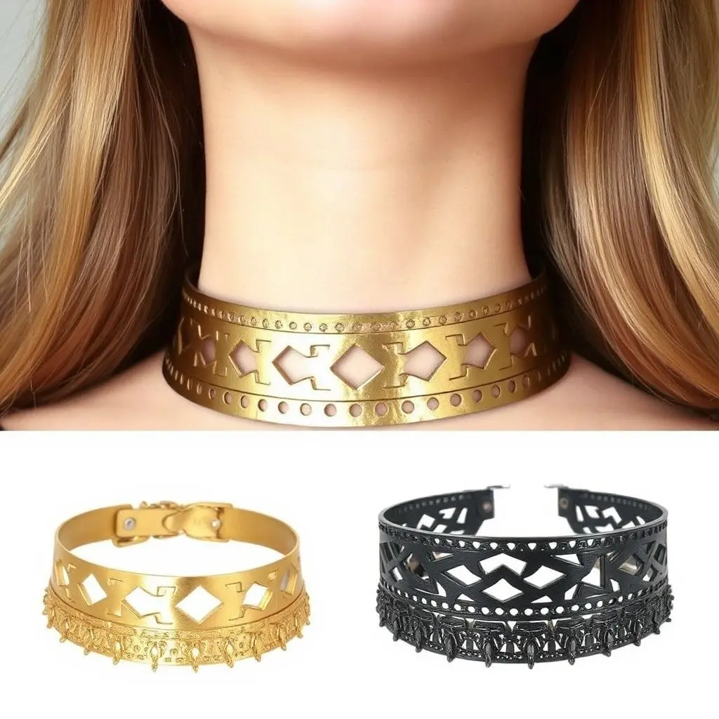 Metallic Collar Chokers
