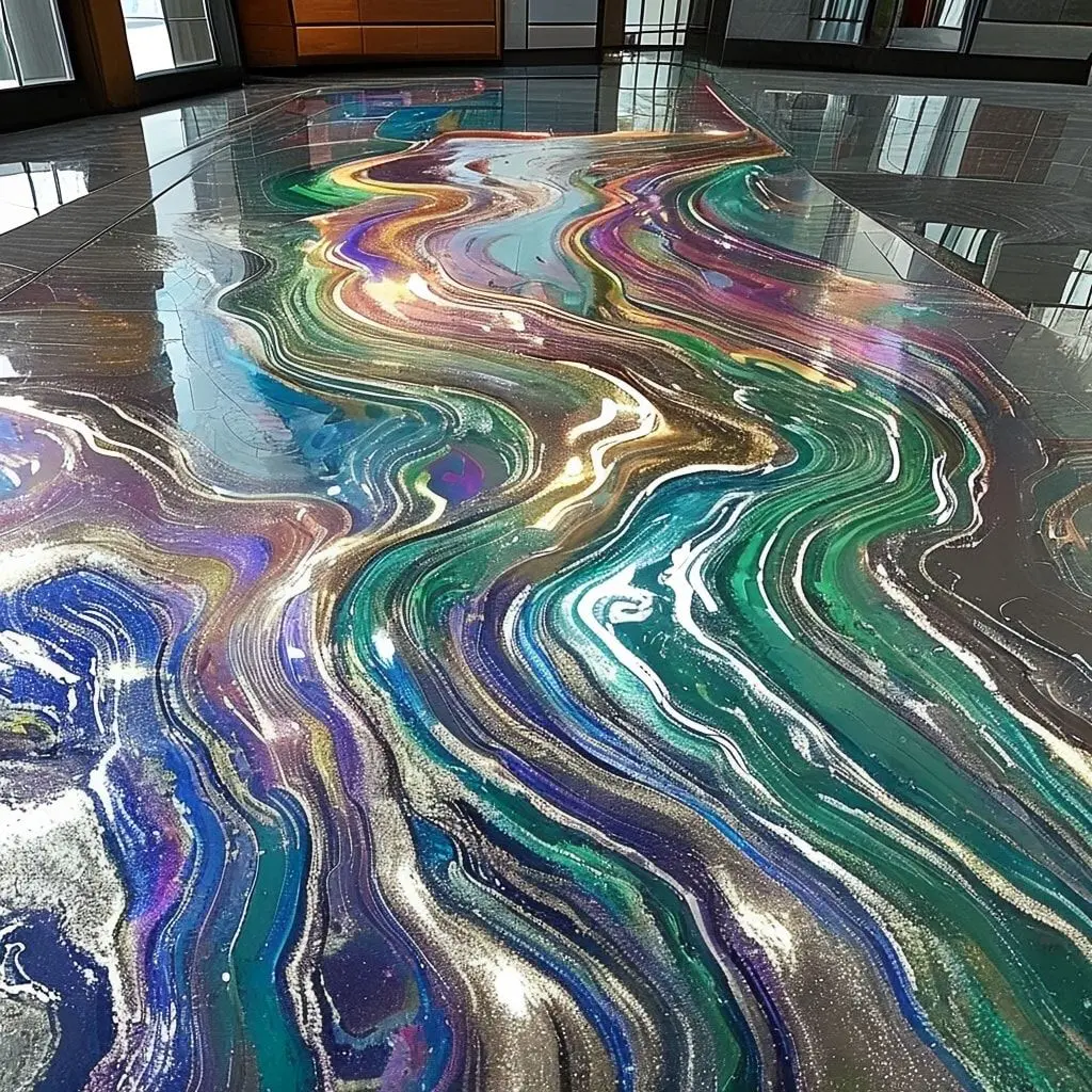Metallic Epoxy Floor Designs