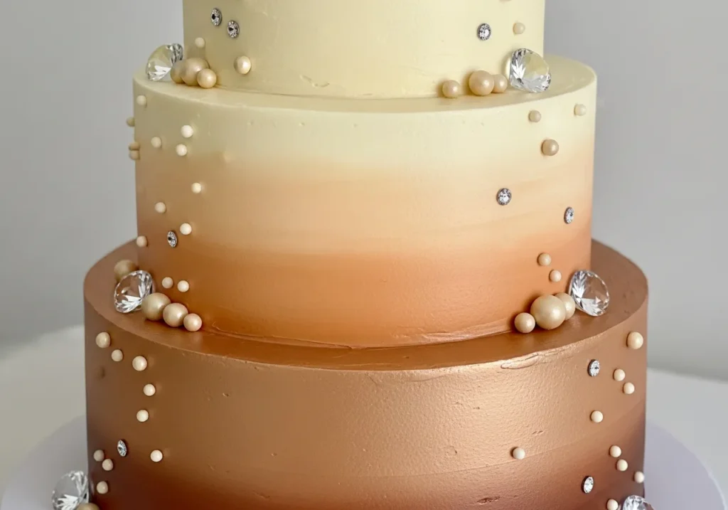 Ombre Effect with Scattered Pearls